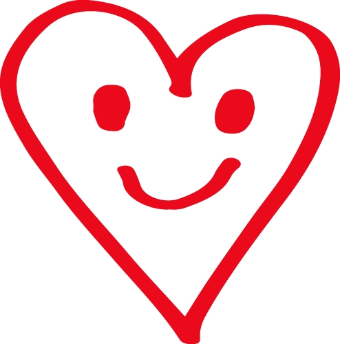 Heart hand draw icon sign design