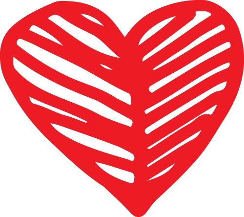 Heart hand draw icon sign design