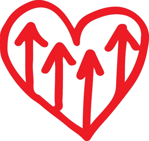 Heart hand draw icon sign design