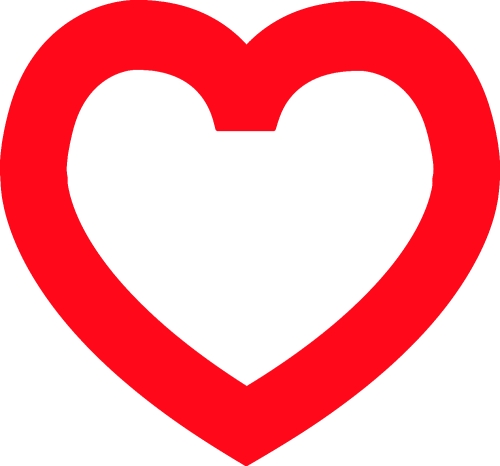 Heart icon sign design