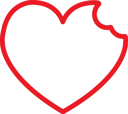 Heart icon sign design