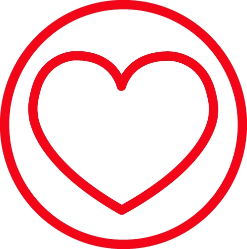 Heart icon sign symbol design