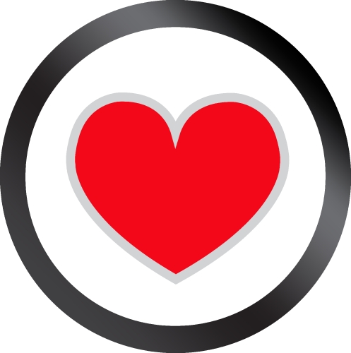 Heart icon sign symbol design