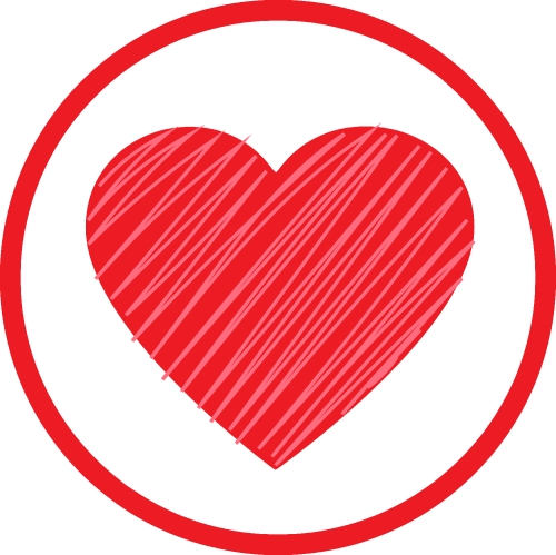 Heart icon sign symbol design