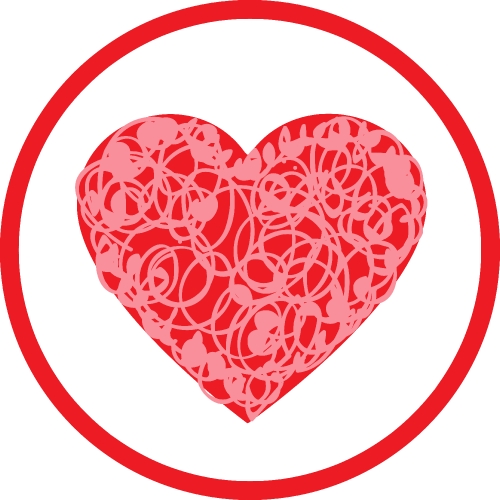 Heart icon sign symbol design