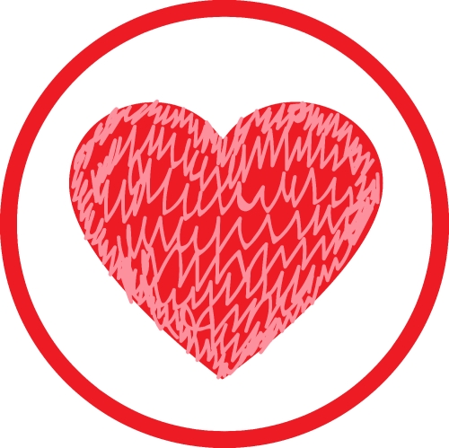 Heart icon sign symbol design