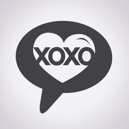 Heart Love Xoxo , Valentines day illustrations and typography el