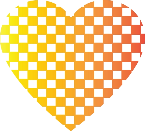 Heart shape vector design , Happy Valentine's day ,Love , Checke