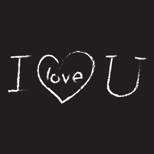 I LOVE YOU hand lettering , handmade calligraphy,