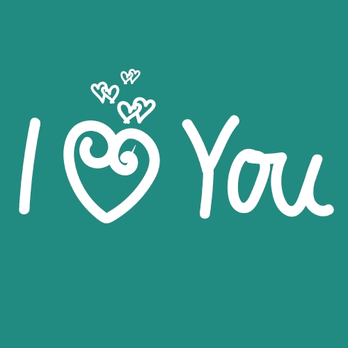 I LOVE YOU hand lettering , handmade calligraphy,