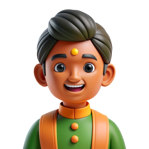 indian man avatar people icon character cartoon