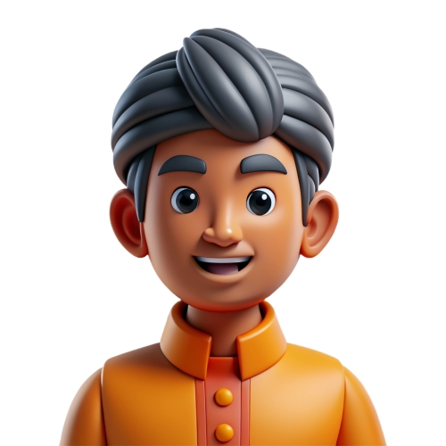 indian man avatar people icon character cartoon
