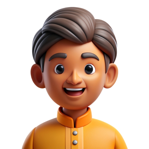 indian man avatar people icon character cartoon