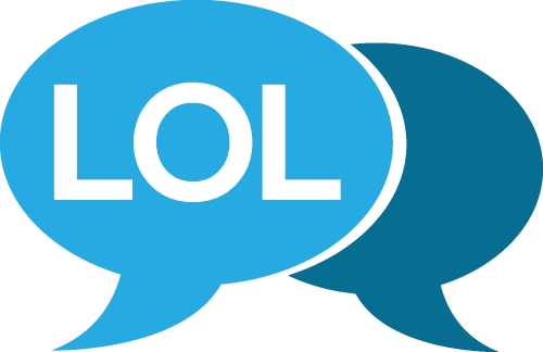 internet acronym chat bubble icon sign design