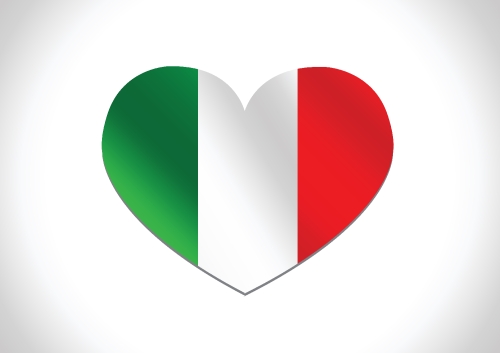 Italy flag icons theme idea for design