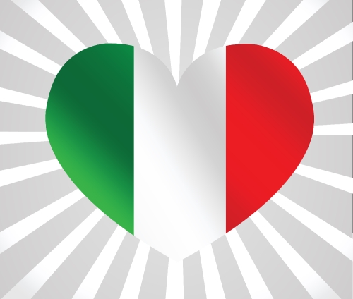 Italy flag icons theme idea for design