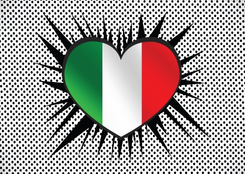 Italy flag icons theme idea for design