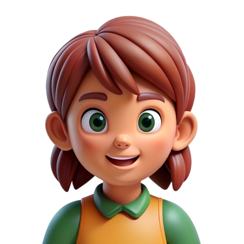 Kid girl avatar people icon character cartoon