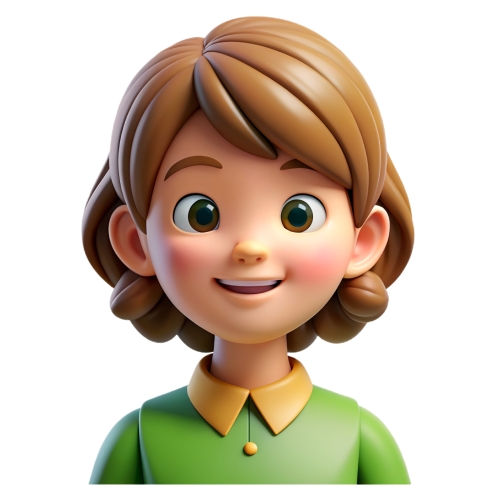 Kid girl avatar people icon character cartoon