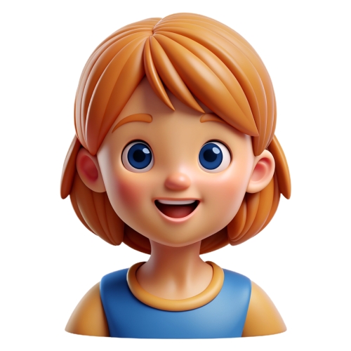 Kid girl avatar people icon character cartoon