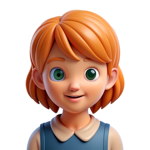 Kid girl avatar people icon character cartoon