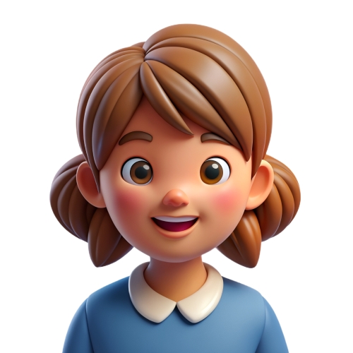 Kid girl avatar people icon character cartoon