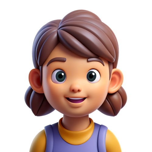 Kid girl avatar people icon character cartoon