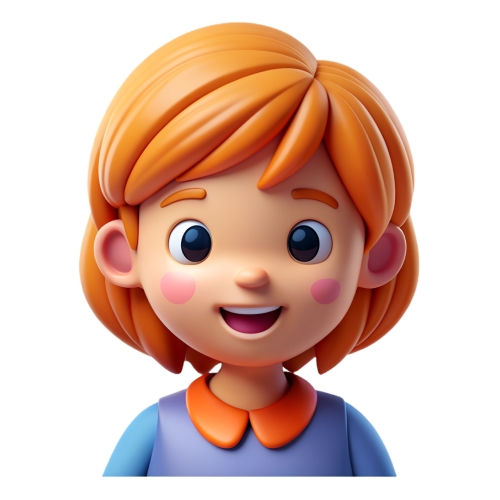 Kid girl avatar people icon character cartoon