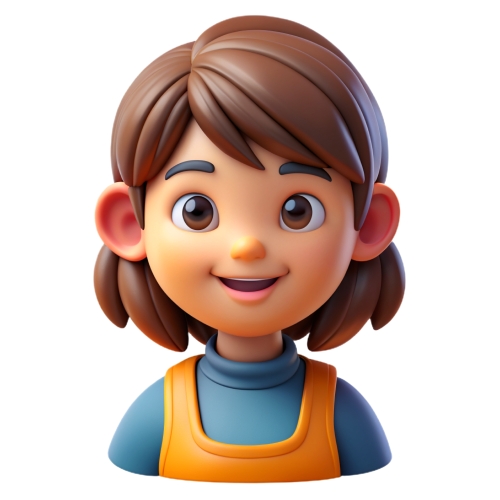 Kid girl avatar people icon character cartoon