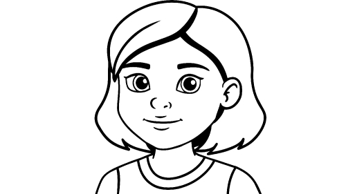 Kid girl cartoon Coloring pages for kids