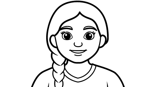 Kid girl cartoon Coloring pages for kids