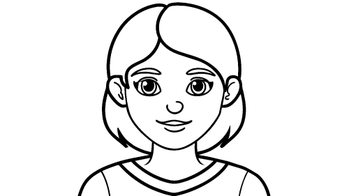 Kid girl cartoon Coloring pages for kids