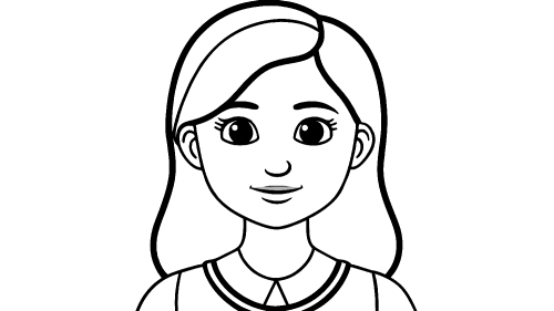 Kid girl cartoon Coloring pages for kids