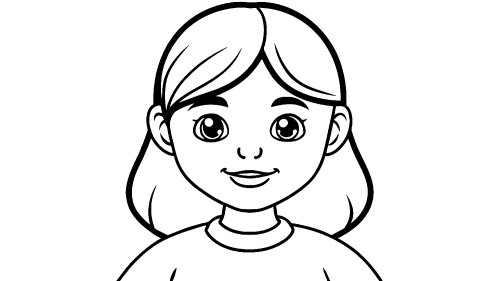 Kid girl cartoon Coloring pages for kids