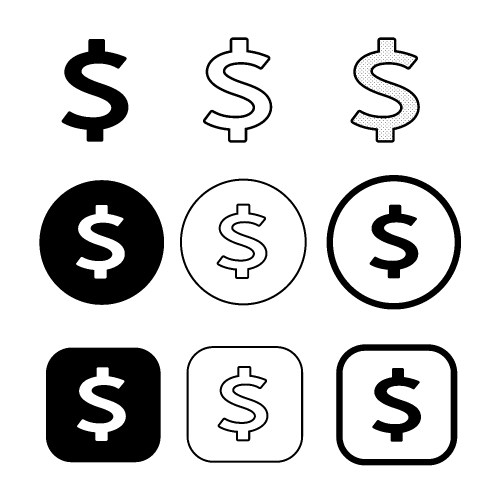 Licence and copyright commercial use icon symbol sign