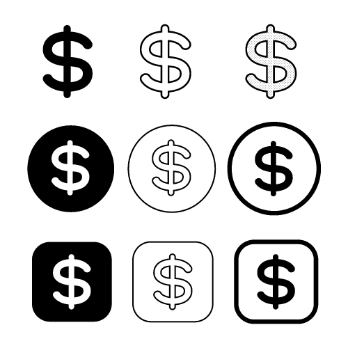 Licence and copyright commercial use icon symbol sign