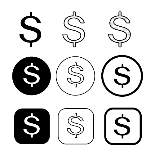 Licence and copyright commercial use icon symbol sign