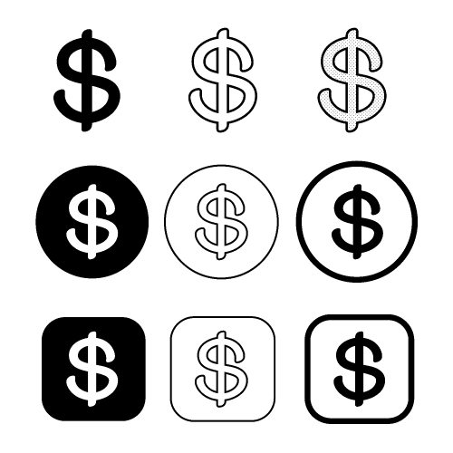 Licence and copyright commercial use icon symbol sign