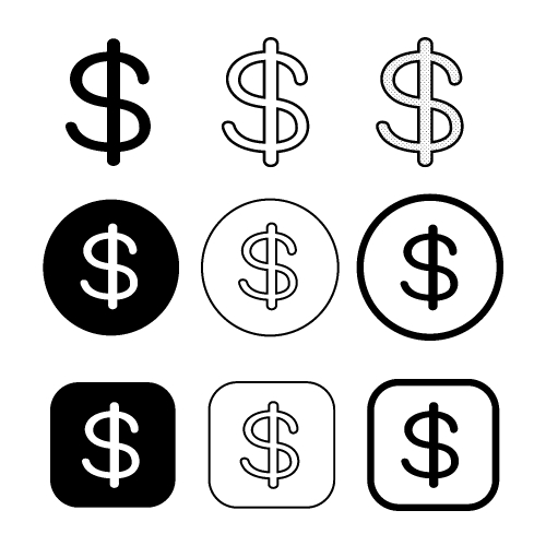 Licence and copyright commercial use icon symbol sign