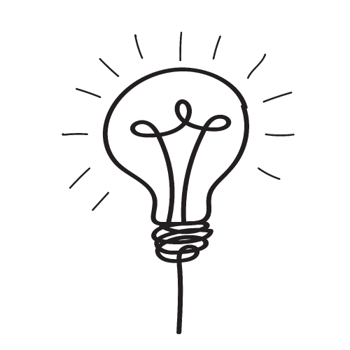 light bulb icon concept idea