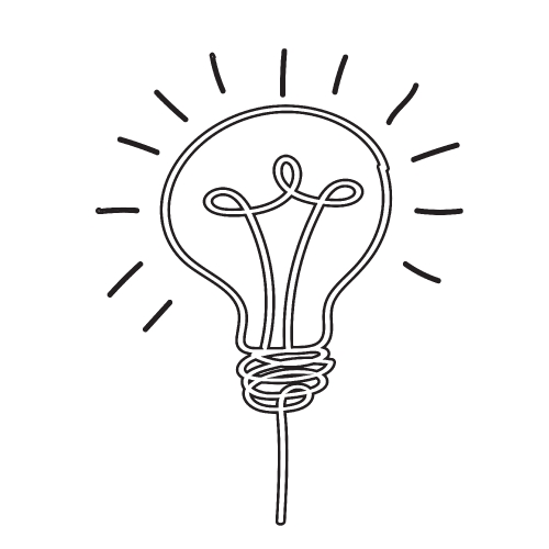 light bulb icon concept idea