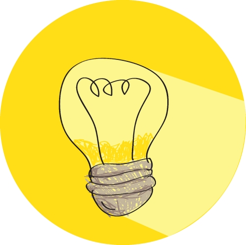 Light bulb icon sign symbol design