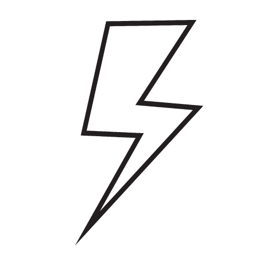 Lightning icon flat design 