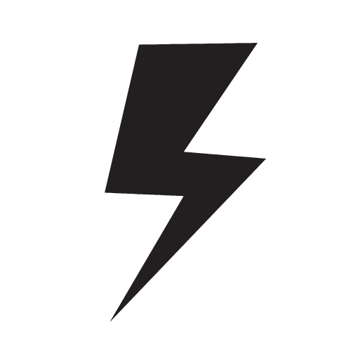 Lightning icon flat design 