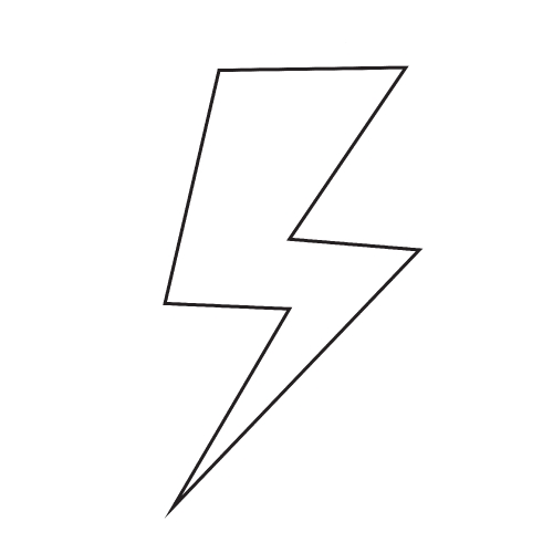Lightning icon flat design 