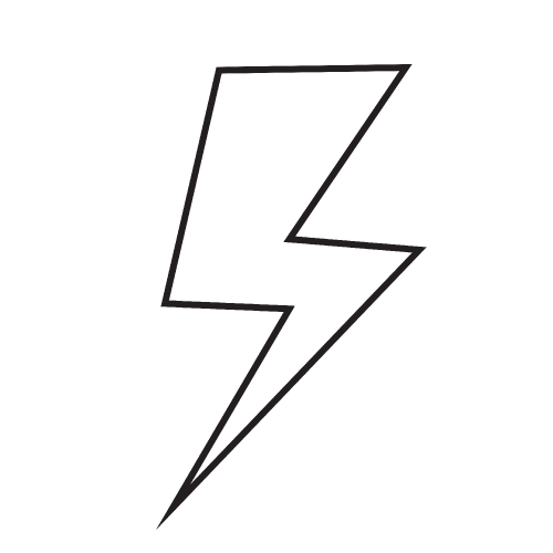 Lightning icon flat design 