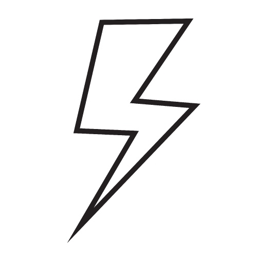 Lightning icon flat design 