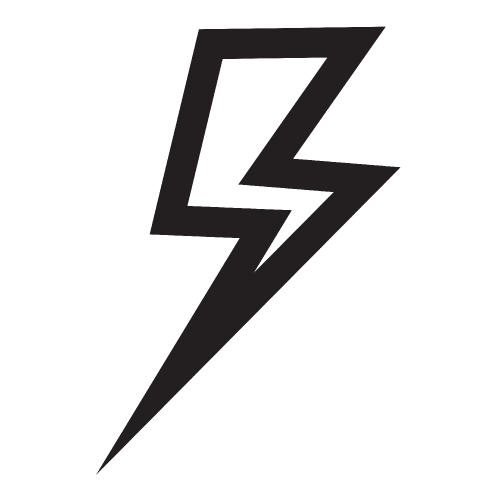 Lightning icon flat design 
