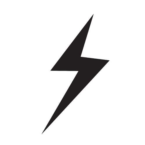 Lightning icon flat design 