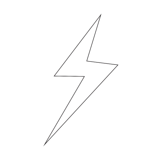 Lightning icon flat design 